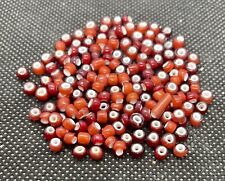 Antique Red and White Glass 2 mm Trade Beads Lot of 150 Venetian picture
