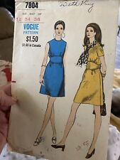 Vintage Vogue Sewing Dress Pattern 7804 Size 12 Cut And Complete picture