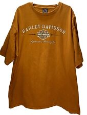 Harley Davidson Gaylord MI Mens 3XL Harley Orange T-Shirt Zips 45th Parallel picture