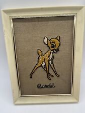 VTG 1960s Walt Disney Productions BAMBI Embroidered Picture - RARE picture