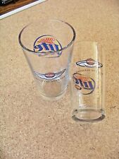 100 Years Harley Davidson Motorcycles Official Sponsor Miller Lite pint glasses picture