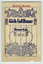 1905 Denver, Colorado Episcopal School Girls Booklet, Wolfe Hall Banner, Grad N  picture