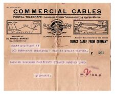 Vintage 1929 Postal Telegraph / Telegram German to USA picture