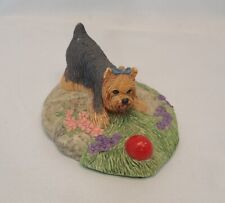 Earl Sherwan Charmstone Yorkshire Terrier Cold Cast Marble Figurine Stamped  picture