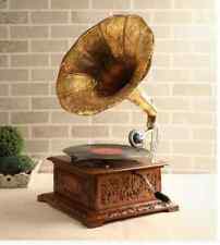 Antique Look Gramophone Fully Functional Working Phonograph win-up record player picture