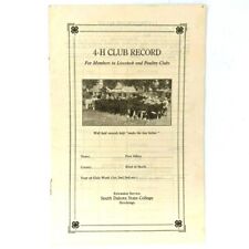 1914 4-H Club Record Livestock Booklet Brookings, South Dakota State College 1H picture