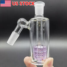 14mm 45 Degree Glass Ash Catcher 45° For Hookah Water Pipe Ash Catcher Purple US picture
