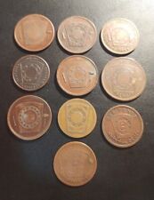 10 Piece Lot Old Vintage, Masonic Penny Tokens. picture