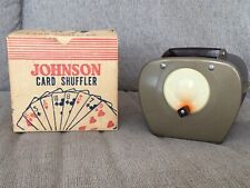 Vintage Johnson model 50 Hand Crank Card Shuffler 1950’s with original box picture
