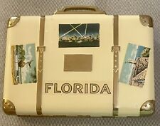 Vintage 1950s Florida Souvenir “Suitcase”  Compact BEAUTIFUL UNUSED condition picture