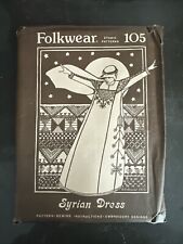 Vintage Sewing Pattern Folkwear Ethnic Patterns 105 Uncut Syrian Dress picture