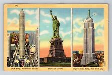 New York City NY, Famous Places in the City, Vintage Postcard picture