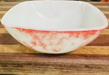Vintage Pyrex 410-12  Ounce Red & White Marbled Bakeware- Rare Colors Look picture