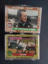 Teenage Mutant Ninja Turtles and Desert Storm Trading Cards Complete Sets picture