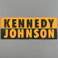 Vintage John F Kennedy Lyndon B Johnson Presidential Campaign Bumper Sticker picture
