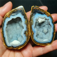 Rare 124G China Natural Inner Mongolia Gobi Eye Agate Geode Collection  WYY2354 picture