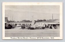 Postcard Tribble Motor Court Motel Anderson South Carolina, Vintage Chrome N5 picture