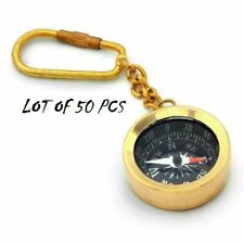 Compass Key Chain Nautical Brass Direction Key Chain Maritime Compass Lot of 50 picture