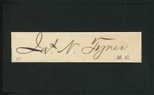 JAMES NOBLE TYNER (1826-1904) autograph cut | US Postmaster General - signed picture