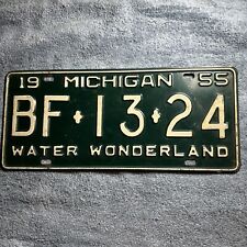 1955 Michigan License Plate BF-13-24 Water Wonderland picture