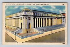New York City NY, General Post Office Building, Vintage Postcard picture