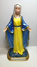 Vintage Standing Mary Ceramic Statue with Bible Verse 14.5” Religious Catholic picture