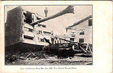 JOHNSTON, PENNSYLVANIA - 1889 FLOOD - TREE THRU HOUSE - UNDIVIDED BACK POSTCARD picture