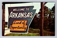 AR-Arkansas, Greetings Sign, Antique, Vintage Souvenir Postcard picture