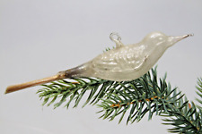 Antique Vintage Blown Glass SONG BIRD Spun Tail Christmas Ornament Germany picture