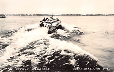Clear Lake IA Iowa The Zephyr Speedboat RPPC Postcard 4752 picture