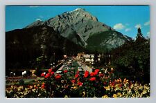 Banff-Alberta, Banff Main St, Cascade Mountain, Vintage Postcard picture