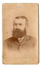 F ULRICH PHOTOGRAPHER ARTIST*156 BOWERY*NEW YORK*BEARDED MAN*ANTIQUE CDV picture