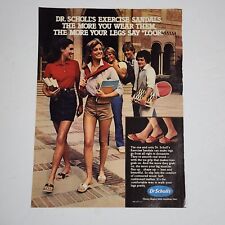 Vintage Print Ad Dr. Scholl's exercise sandals college group 1983 8x10.5 picture
