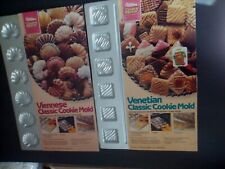 2 Wilton Venetian + Viennese Classic Cookie Mold Baking  2306-105 102 Vtg NEW picture