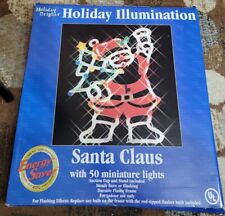 16x13 2002 Collins Holiday Illumination Santa Claus Holiday 50 Mini Lights picture