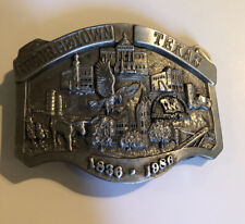 Vintage Georgetown Texas 1836-1986 Limited Edition Belt Buckle # 50/1000 RARE picture
