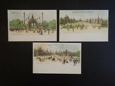 3 x CPA Chromolithographies Kunzli EXHIBITION UNIV Postcards PARIS 1900 picture