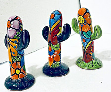 Talavera Cactus Mexican Figure Pottery Saguaro Folk Art 6.25