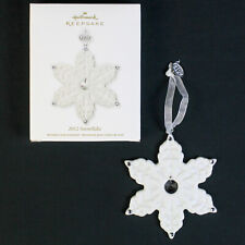 Hallmark Keepsake Ornament 2012 Snowflake Bisque Porcelain Rhinestone Crystal picture