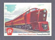 1955 Topps, Rails and Sails, #22 Shark Nose Diesel Loco, Pennsylvania RR - Ex/Nm picture