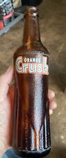 Vintage Amber  ORANGE-CRUSH  Bottle 12 Fl Oz Evanston,Ill picture