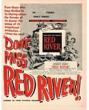 1948 RED RIVER John Wayne Montgomery Clift Vintage Movie Promo Print Ad picture