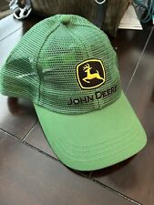 Vintage John Deere Mesh Green Embroidered Trucker Hat Adjustable Patch Cap VGC picture