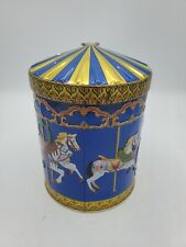 2008 Carousel Christmas Musical Empty Tin 5'' Tall Holiday Made In Germany picture
