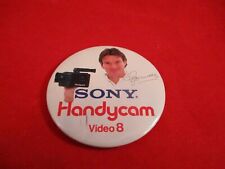 Sony Handycam Video 8 Camera Jimmy Connors Retro Promo Pin Button Pinback picture