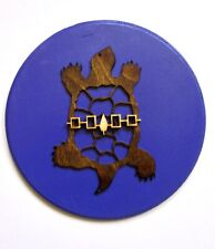 Iroquois Turtle Clan Plaque: Turtle, Iroquois Confederacy Symbol on purple plaqu picture