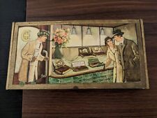 Stunning Mid Century West Germany Wooden Cardboard Cigars Box picture