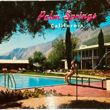 Postcard CA Palm Springs Greetings from Howard Manor Hotel Swimming Pool 1956 picture