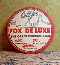 1940s FOX DE LUXE Beer Coaster #328 picture