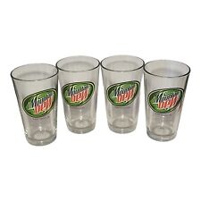 Set of 4 Mountain Dew 2006 Pepsi Promotional Drinking Glasses Glass Tumbler 6